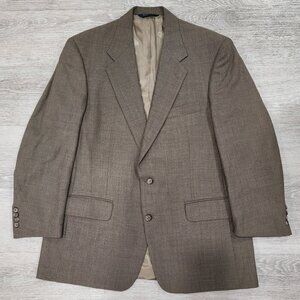 Vintage Burberry Blazer Jacket Tweed 100% Pure Wool 2-Button Men's Size 46